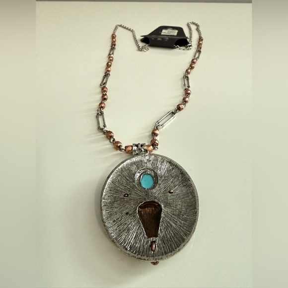 SHYANNE- Turquoise and Copper Bull
Pendant Necklace - Picture 13 of 13